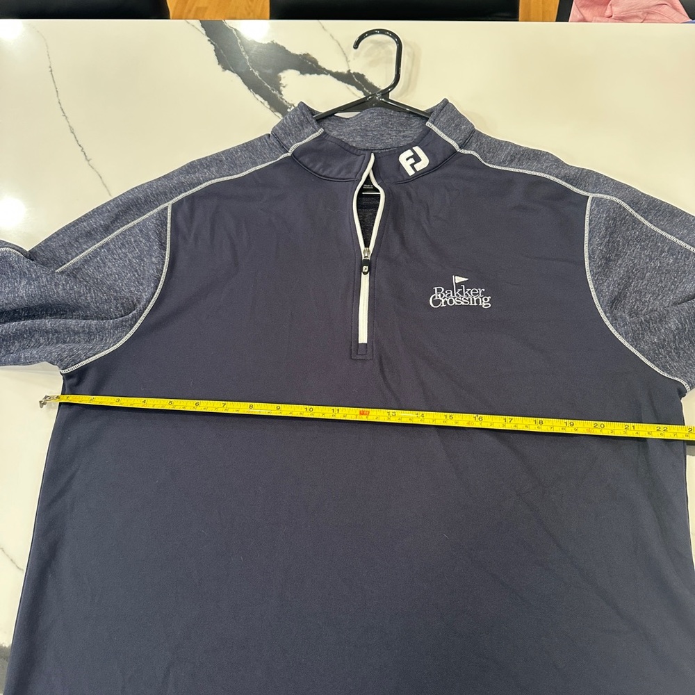 FootJoy Heathered Blue Quarter-Zip Pullover